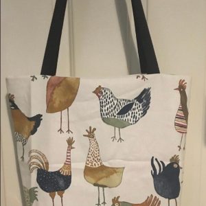 Luxury Shopper Tote - Farm Print Fabric Gift Bag